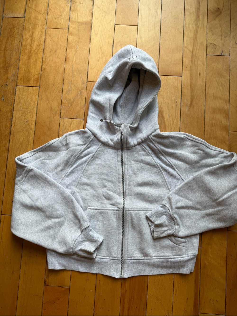 lululemon athletica Light Heather Gray Full-Zip Hooded Sweatshirt